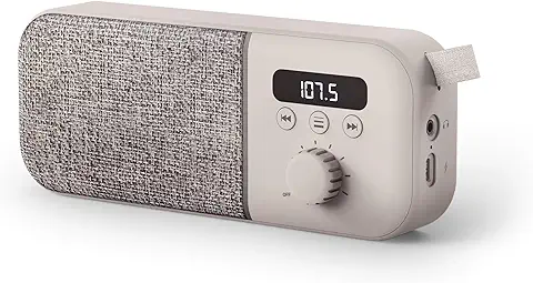 Fabric Box Radio Cream (FM Radio, 1200 mAh Battery, 3 W, PLL Tuner, Audio-out)  