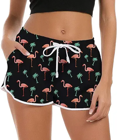 Fanient - Pantalones Cortos de Natación para Mujer, Gráficos 3D, de Secado Rápido, Pantalones Cortos de Verano, Bañador de Verano, con Cordón Ajustable  