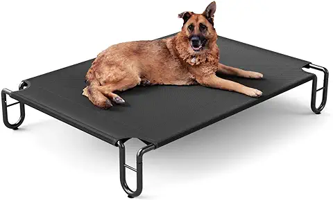 FAYDUDU Cama Elevada para Perros Grandes/Medianos/Pequeños, Lavable Transpirable Cama Mascota Exterior para Verano (Large)  