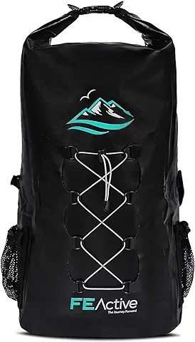 FE Active Mochila Impermeable Dry Bag - 30L Eco para Hombres y Mujeres para Pesca, Viajes, Playa, Kits de Supervivencia. Bolsillos para Cámaras de Foto, Accesorios de Pesca  