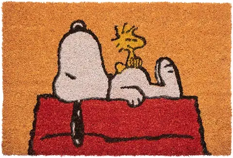 Felpudo Snoopy - Felpudo Entrada casa Antideslizante 40 x 60 cm - Alfombra Entrada casa Exterior, Fabricado en Fibra de coco - Productos con Licencia Oficial  