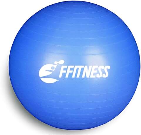 FFitness Total Body Balance Ball para Gimnasia Prenatal | Big Gymball (55 65 75 85 95 cm) Antiestallido para Core Stability | Ejercicios Abdominales, Resistencia, Mejora  