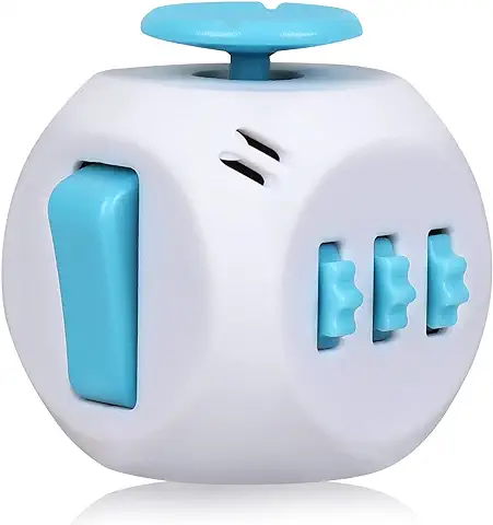 Fidget Toy Cubo Antiestres Adultos - 6 Caras Fidget Toys Cube Pequeño Antsy Labs Original Dado Antistress Cubo para Adultos,Niños - ADHS,Add,ASD,ADHD - Escuela, Oficina, Viajes - by VCOSTORE  