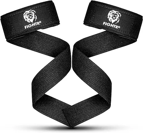 FIGHTR Powerlifting y Bodybuilding, Levantamiento de Pesas, Agarres para Gym, Agarraderas Gimnasio, Lifting Straps  