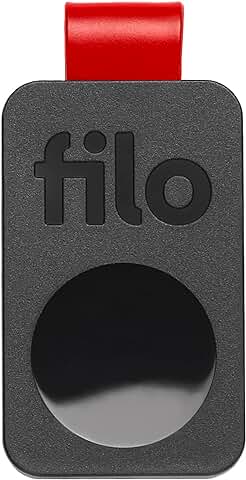 Filo Tag - Rastreador Bluetooth para Llaves - Pilas Reemplazables - para iOS y Android - Color Negro  