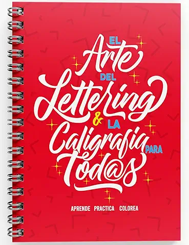 Finoly Cuaderno Lettering Adultos - Libro Lettering y Caligrafía para Colorear a Mano - Cuaderno Caligrafía y Lettering Principiantes - Tamaño A4 - Papel Premium  