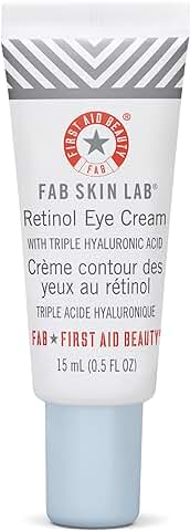 First Aid Beauty Contorno de Ojos con Triple Ácido Hialurónico y Retinol, Ayuda a Combatir las Líneas de Expresión, Regalo Original para Mujer, 15 ml  