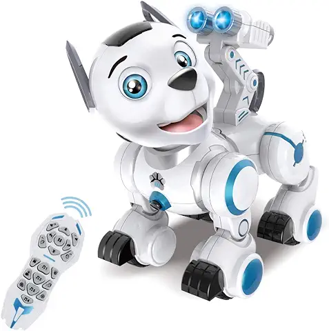 Fisca Control Remoto Robot Perro RC Interactivo Inteligente Caminar Baile Robot Programable Cachorro Juguete Electrónico Mascotas con luz y Sonido para Niños Niños Niñas  