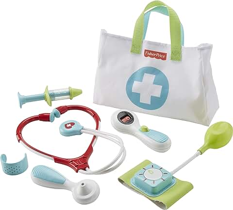 Fisher-Price Maletín Pequeño Doctor, Juego de rol Niño +3 Años (Mattel DVH14)  