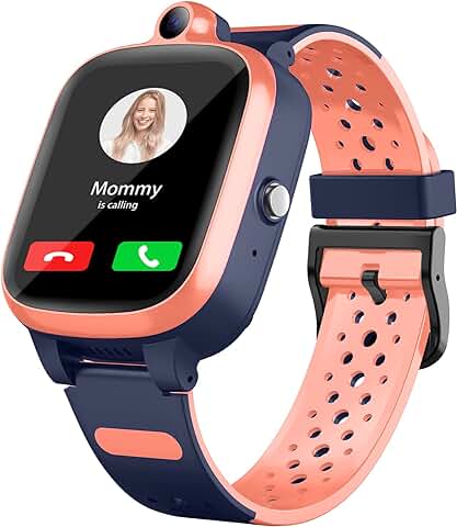 Fitonme 4G Watch Reloj Inteligente Niños: Rastreador GPS, Teléfono Celular Seguro, Capacidad para Hablar/Enviar Mensajes de Texto, Controles Parentales, Sin Redes Sociales, Botón SOS, Partir de 5 Años  