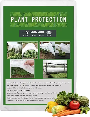 Floragard Vellón de Jardín de Plantas Protección Contra Congelación para Invierno para Plantas de Interior Protección Contra Heladas (1.6 * 10M, 30gsm)  