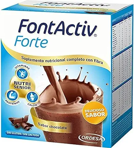 Fontactiv Forte Chocolate - 14 Sobres de 30gr - Suplemento Nutricional para Adultos y Mayores - 1 o 2 Sobres al Día.  