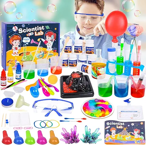 FORMIZON Kit de Experimentos Científicos, Kit de Ciencias para Niños, 70 Experimentos para Niños, Juguete de Juego de Roles y Disfraz de Científico, Juguete Educativo para Niños y Niñas 8-12 Años  