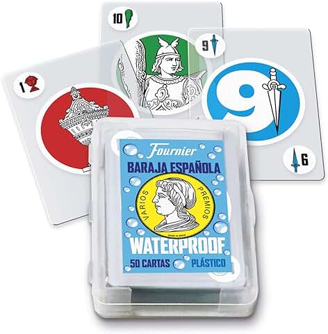 Fournier-Baraja Española de Cartas Waterproof de Plástico para Piscina y Playa, Color no Aplica (1045928)  