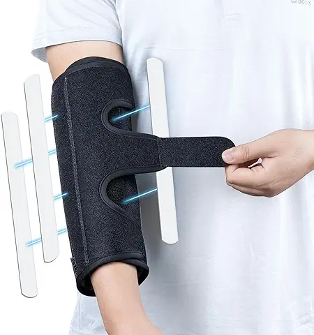 Férula de Codo Síndrome del Túnel Cubital & Nervio Cubital, Codera para Hombre y Mujer, Nocturno Apoyo el Codo para Tendinitis, Artritis, Epicondilitis,Codo de Tenista,Brazos Lzquierdo y Derecho-S/M  