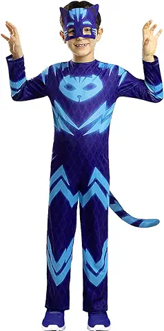 Funidelia | Disfraz de Gatuno PJ Masks para Niño Dibujos Animados, Gatuno, Buhita, Gekko - Disfraz para Niños y Divertidos Accesorios para Fiestas, Carnaval y Halloween - Azul  