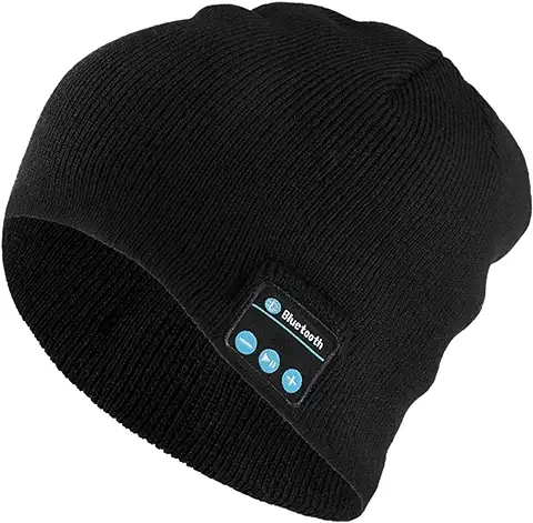 FUNSGREAT Gorro Bluetooth Invierno con Auriculares Inalambricos HD y Micrófono Regargable USB - Ideal para Deportes Aire Libre Senderismo Excursionismo Paseos Esquí Pesca  