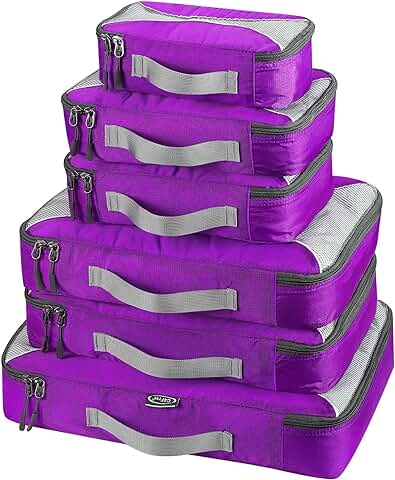 G4Free 3pcs / 6pcs / 7pcs Packing Cubes de Embalaje Organizador de Maletas Organizador de Embalaje de Equipaje Valor Establecido para Viajes  