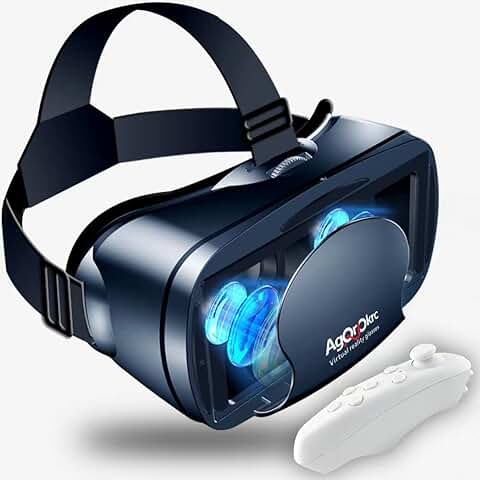 Gafas VR，Compatible con Phone y Android Phone,VR Gafas de Realidad Virtual - Disfruta de los Mejores Juegos y Videos RV 3D, 2K Gafas VR  