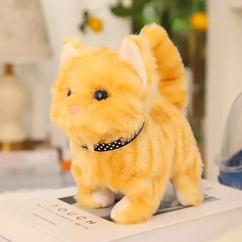 Gato Robot, gato Eléctrico de Peluche, Animal de Peluche Interactivo Compañero, Gatos Electrónicos de Felpa que se Mueven y Maullan Mascotas Interactivas Compañeras  