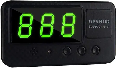 GCDN Velocímetro Digital HUD GPS Universal para Automóvil, Alarma de Exceso de Velocidad, Proyector de Parabrisas para Automóviles, Camiones, Motocicletas y Otros Vehículos 107*58*6mm Negro  