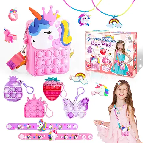 Gifitizi Fidget Toy Pack, Unicornios para Niñas Regalos Cumpleaños Niños Juguetes Antiestrés  