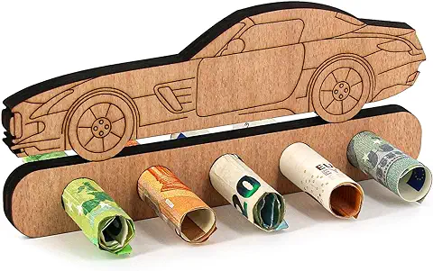 Giftota - Regalo de Dinero de Cumpleaños Original de Madera - Regalo de Dinero para Todos los Amantes de los Coches Deportivos - Regalo Roadster - Regalos de Madera - Regalos de Dinero para Amigos,  