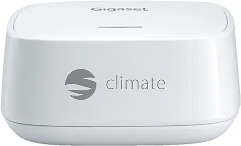 Gigaset Climate ONE X Sensor - Smart Home - Sensor Climático para una Buena Temperatura Ambiente - Medidor de Humedad - Informa Sobre la Ventilación - Control por app, Blanco  