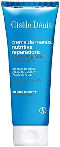 GISÈLE DENIS - Crema de Manos Nutritiva Reparadora, 75 ml, con Manteca de Karité, Aceite de Jojoba y Aceite de Argan, Hidrata, Nutre y Repara la Piel, Fórmula Innovadora, Textura Suave  