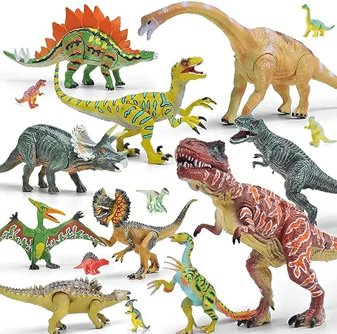 GizmoVine Dinosaurios Juguetes,20 Piezas Dinosaurios Figuras, Educativo Realista Animales Juguetes para NiñOs 2 3 4 5 6 AñOs  