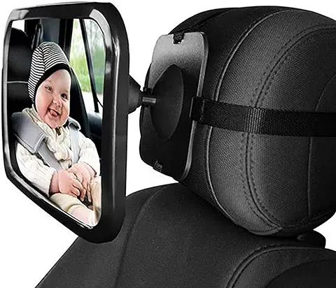 GKONGU Espejo Coche Bebe 30 * 19CM Espejo Retrovisor de Bebé Espejo para Vigilar al Bebé en el Coche Espejo de Coche de Bebé para la Conducción Segura  