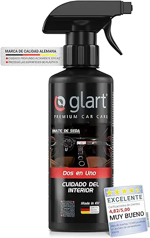 Glart 45CP, Cuidado del Tablero y Accesorios de Coche, Brillo Profundo para un Acabado Negro Radiante en Todos los Componentes de Plástico del Interior, Limpiador de Cuidado del Coche de 500 ml.  