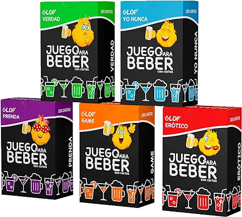 Glop 500 Cartas - Posiblemente el Mejor Juegos de Mesa Adulto para Beber - Juegos para Beber - Juegos de Cartas para Fiestas - Juegos de Mesa Adultos - Regalos Originales para Hombres y Mujeres  
