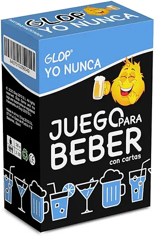 Glop Yo Nunca - Juegos de Mesa Adulto para Beber - Juegos de Cartas para Fiestas - Regalos Originales Hombres, Mujeres, Pareja, Amigo, Amiga – Regalo Graciosos, Cumpleaños - Amigo Invisible  