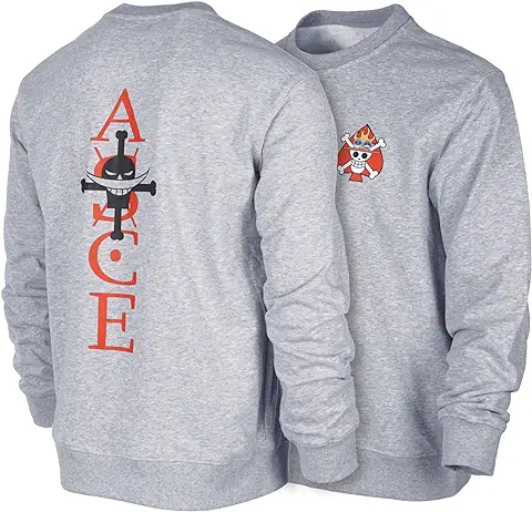 GMYG One Piece Whitebeard Portgas·D·Ace Logo Algodón Anime Japonés Gráfico Algodón Premium Hombre/Mujer Sudaderas/Jumper  