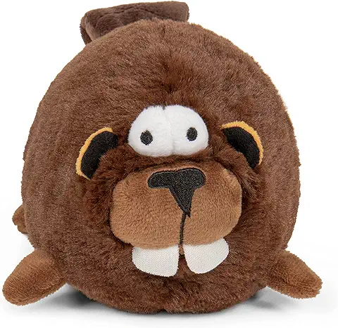 GoDog Action Plush Beaver - Juguete Animado Chirriante para Perro, Tecnología Chew Guard, Color Marrón, Talla única  