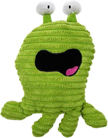 GoDog PlayClean Germs - Juguete de Peluche Chirriante para Perros con Aceites Esenciales que Eliminan el Olor, Tecnología Chew Guard – Verde, Grande  