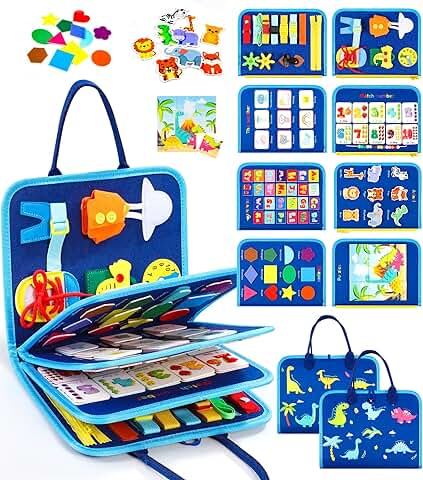 Gontence Busy Board Toddler | Tablero Sensorial Montessori Juguete para Niños 2 3 4 5 Años - Juguetes Montessori Juguetes Educativos Regalo Chico Chica  