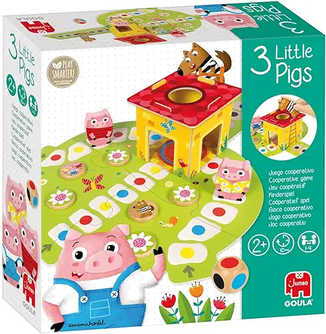 Goula - Juego Los 3 Cerditos, Juego de mesa Preescolar a Partir de 2 Años, Multicolor  