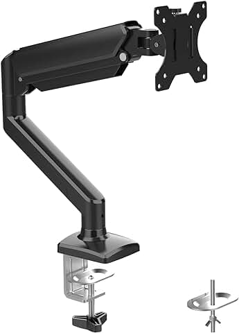 GRIFEMA GB2003-1 Soporte de Monitor con Resorte de Gas para Pantalla de Computadora de 13-32 Pulgadas, Altura Ajustable, VESA 75x75/100x100, Peso 2-9 kg, Negro  