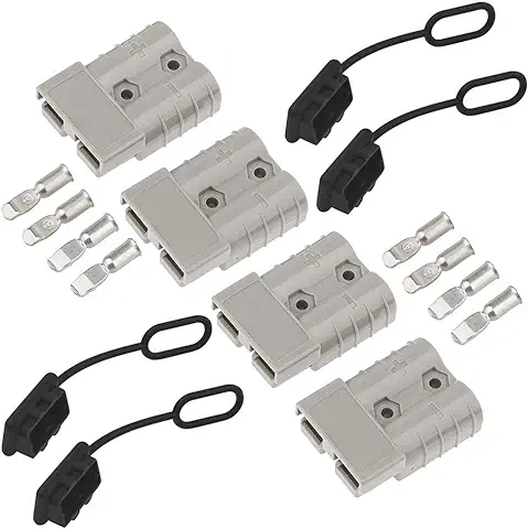 GTIWUNG Conector de Batería 50A (4 Unids) Coche Batería de Conexión Rápida Powerpole Conectores de Alimentación Modulares  