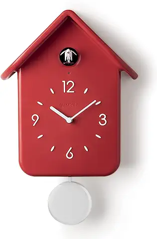 Guzzini QQ Cuckoo Home Reloj Con Pendulo, ABS, Rojo, 24.8 x 12 x h39 cm  