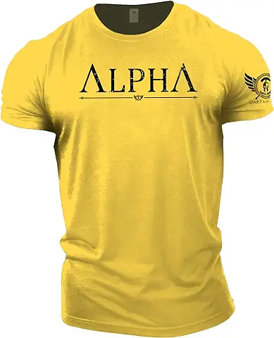 GYMTIER Alpha - Camiseta de Gimnasio Spartan Gym para Hombre, para Culturismo y Levantamiento de Pesas  