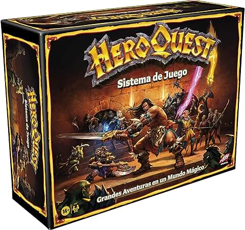 Hasbro Gaming Avalon Hill - Sistema de Juego HeroQuest - Juego de Aventuras en Mazmorras para 2 a 5 Jugadores a Partir de 14 Años  