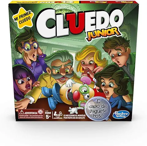 Hasbro Gaming Clue Junior, Juego de Mesa para Niños de 5 Años en Adelante, Caso del Juguete Roto, Multicolor  