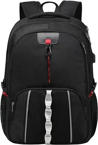 HDeye Mochila para Hombre y Mujer, Mochila Grande de Equipaje de Mano, Mochila de 55 l, 18,4 Pulgadas para Portátil con Puerto de Carga USB, Mochila para Viajes, Senderismo al aire Libre, Viaje de  