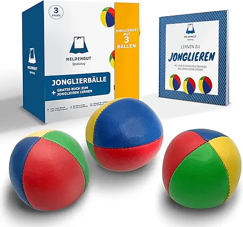 HELDENGUT [3X] Amadas Pelotas de Malabares para Niños, Adultos, Principiantes y Profesionales – Pelota de Malabares Perfectamente Equilibrada para Hacer Malabares óptimos – Pelota de Juggling Balls  