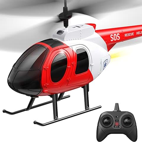 Helicoptero Teledirigidos para Niños, Mini RC Helicóptero Despegue y Aterrizaje con un Toque con Control Remoto con Luces LED de 3 Canales, Avión para Ventiladores de Avión Juguete Regalo 14+  