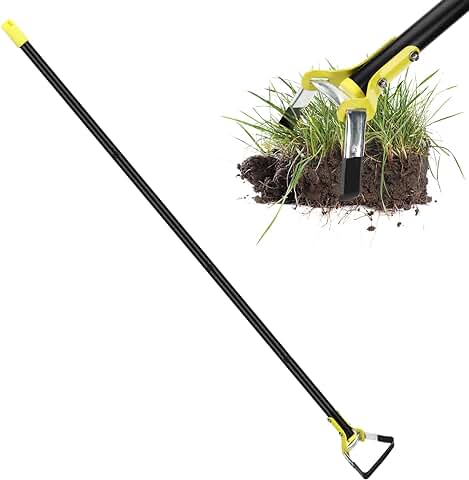 Herramienta de Jardín Hula Hoes, CeatMall 74 Pulgadas de Acero Inoxidable Stirrup Hoe Tools, Agudo Duradero Loop Azada Deshierbe Rake de mano Ajustable Jardinería Deshierbe Loop para Aflojar el Suelo  