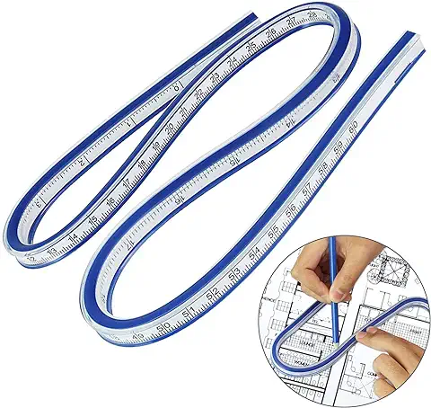 Herramienta MedicióN Regla Curva PláStico Flexible Regla Curva PláStico Flexible Doble Cara Regla PláStico 60 Cm para Dibujo TéCnico, DiseñO GráFico, DiseñO Ropa, Herramienta MedicióN Pintura  